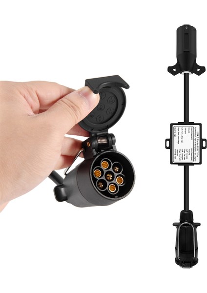 Abd&#39;den Ab Römorku Işık Dönüştürücü Abd 7 Yollu Bıçak Soketi-Ab 7 Pimli Yuvarlak Fiş (Yurt Dışından) modelleri