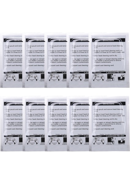 CR80 Temizlik Kartları, Çift Yan Kart Okuyucu Temizleyici, Pos Swipe Terminal Temizleme Kartları CK-CR80 Kart Çipi Temizleyici (10 Adet) (Yurt Dışından) fiyatları