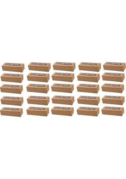 25 Adet Makarna Kutuları Açık Ekran Penceresi ile Macarons Container Veya Ambalaj Kutusu Kiti Çikolata Tatlıları Için Kek B B (Yurt Dışından) fiyatları