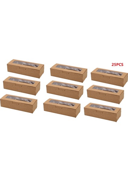 25 Adet Makarna Kutuları Açık Ekran Penceresi ile Macarons Container Veya Ambalaj Kutusu Kiti Çikolata Tatlıları Için Kek B B (Yurt Dışından) modelleri