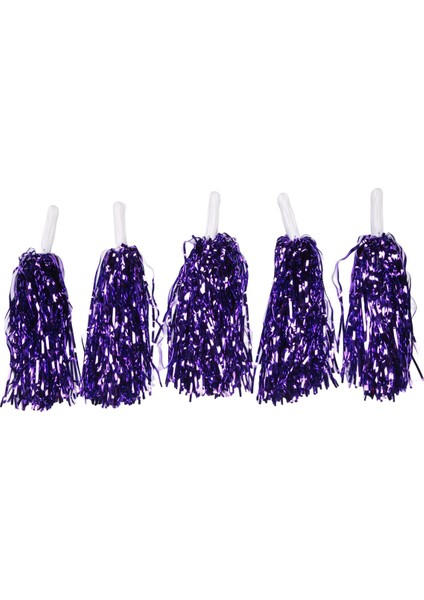 24PCS Amigo Pom Pom Poms Metalik Folyo Tezahürat Pom Pom Poms Plastik Saplı Yetişkinler Için Ponpon Kızlar Parti Mor (Yurt Dışından) indirimleri