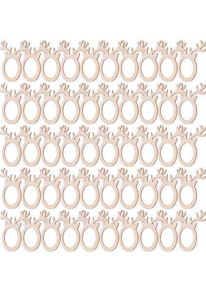 50PCS Ren Geyiği Boynuz Peçete Peçete Tutucu Mini Ahşap Yüzük Noel Partisi Yemek Ziyafet Ev Masa Dekor Xmas Için (Yurt Dışından) fiyatları