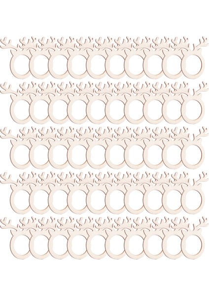 50PCS Ren Geyiği Boynuz Peçete Peçete Tutucu Mini Ahşap Yüzük Noel Partisi Yemek Ziyafet Ev Masa Dekor Xmas Için (Yurt Dışından) modelleri