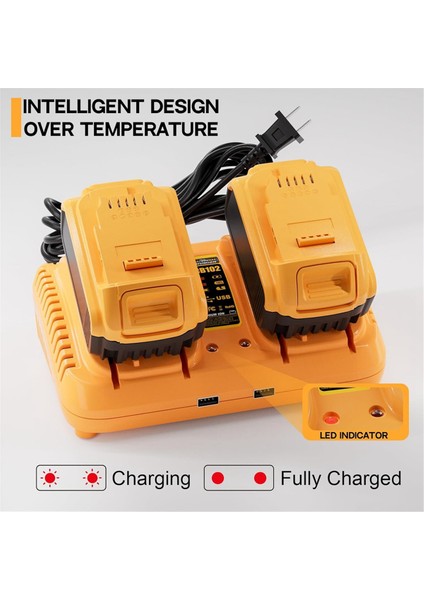 Dewalt 20V Maks Pil Şarj Cihazı Için Yedek Pil Şarj Cihazı, Dewalt 12V/20V Li-Ion Pil Us-Plug Için Uyumlu (Yurt Dışından) indirimleri