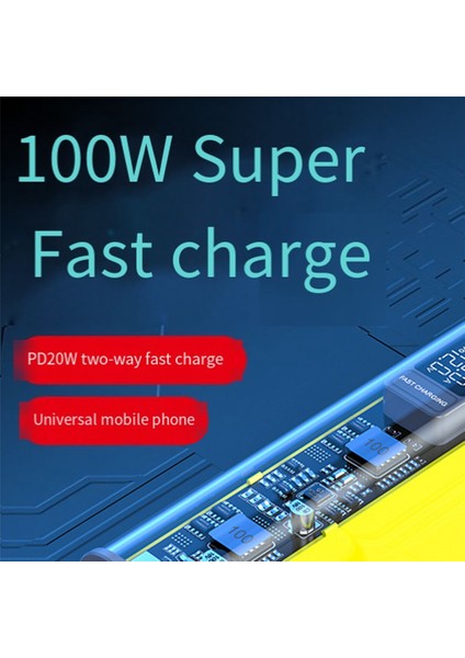 Dıy Güç Bankası Kılıfı 100W USB Tip C Iki Yönlü Hızlı Şarj Kurulu Powerbank Kılıf Takım 18650/21700 Pil Kılıfı Gri (Yurt Dışından) fırsatları