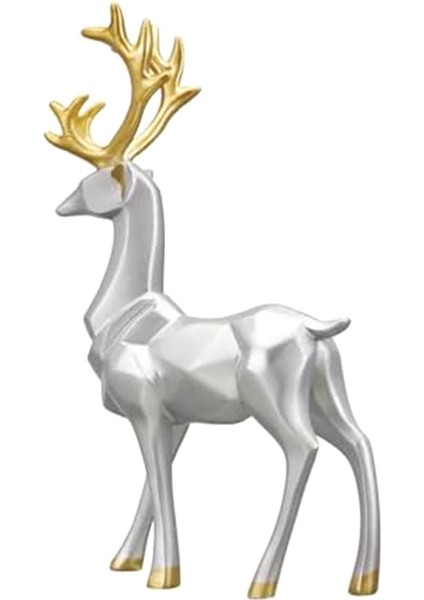 Dekoratif Hediye 2 Pcs Geyik Heykel 3D Geometrik Geyik Süsleri Festival Atmosfer Dekorasyonunu Başlatmak Için Kullanılan Süsler (Yurt Dışından) indirimleri