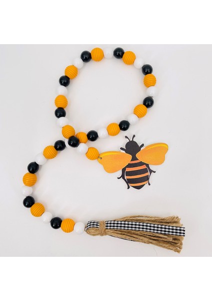 Arı Ahşap Boncuk Çelenk Püsküllü, Bahar Yaz Ahşap Boncuk Çelenk Rustik Çiftlik Evi Ev Dekorasyonları Katmanlı Tepsi Için (Yurt Dışından) indirimleri