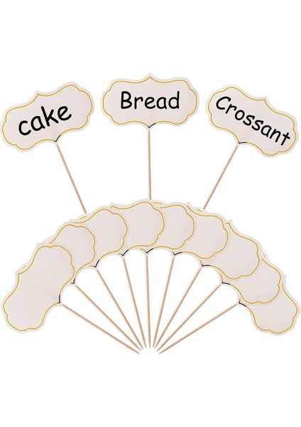 50PCS Kara Tahta Kek Toppers Charcuterie Tahta Büfe Etiketleri Gıda Etiketi Boş Kürdan Bayrağı Meze Işaretleri B (Yurt Dışından) modelleri