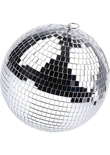 Hafif Etkisi Partisi Için Asılı Yüzük ile Gümüş Ayna Disko Topu Asma Top, Ev Dekorasyon Kulübü Sahnesi (8 Inç) (Yurt Dışından)