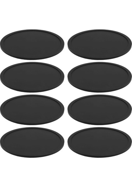 Silikon Siyah Içecek Bardak Altlıkları 8 Kaymaz Yuvarlak Yumuşak Şık ve Dayanıklı, Temizlenmesi Kolay Siyah (Yurt Dışından) fiyatları
