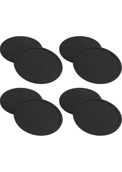 Silikon Siyah Içecek Bardak Altlıkları 8 Kaymaz Yuvarlak Yumuşak Şık ve Dayanıklı, Temizlenmesi Kolay Siyah (Yurt Dışından) modelleri