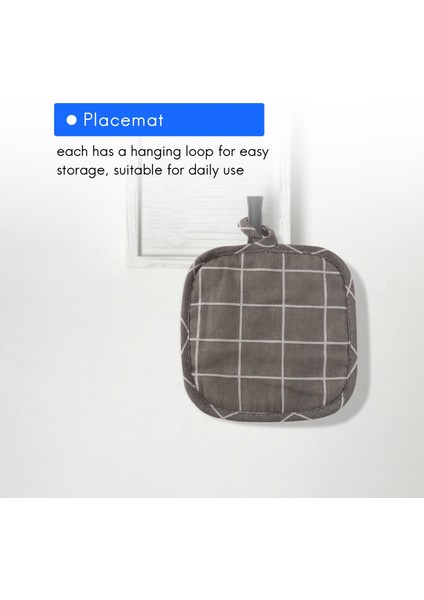 6 Adet Pamuklu Tencere Tutucuları Makine Yıkanabilir Isıya Dayanıklı Potsture Kare Kap Tutucu Pişirme Için Asılı Döngü ile (Yurt Dışından) modelleri