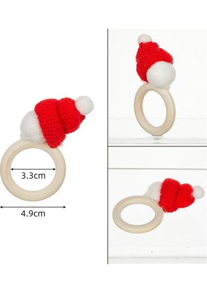 6pcs Altın Boncuklu Peçete Peçete Tokaları, Yemek Masası Için Meyve ve Çam Iğneleri ile Noel Peçete Tutucuları (Yurt Dışından) modelleri