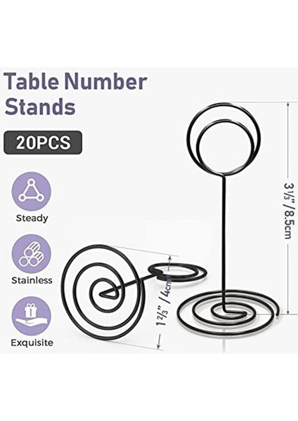 Tablo Numarası Tutucular 20PCS - 3.35 Inç Yer Kartı Tutucu Tablo Numarası Düğün Partisi Mezuniyet Resepsiyonu Anlamına Gelir (Yurt Dışından) modelleri