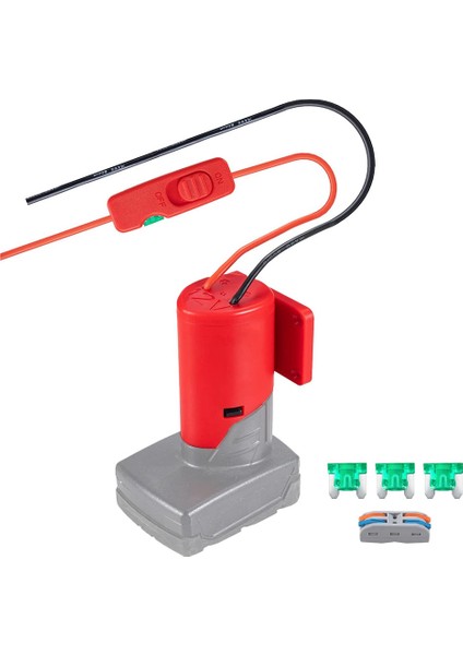 Anahtar Sigorta ve Tel Terminalleri ile 12V M12 Pil Adaptörü Pil Dönüştürücü Kiti Için Güç Tekerlek Adaptörü (Yurt Dışından) modelleri