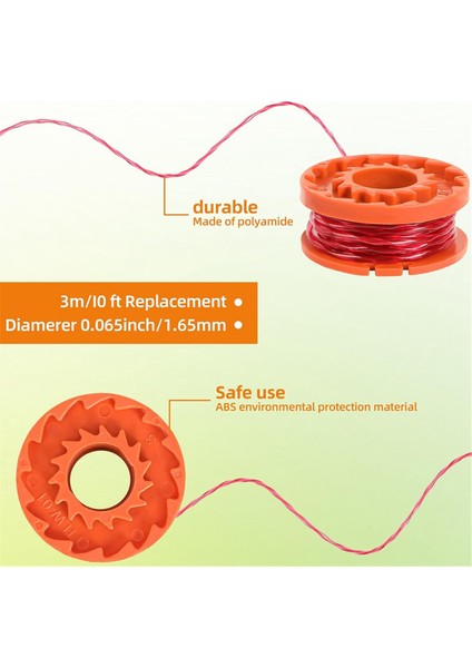 Worx Için Düzeltici Makara Hattı, 12 Pack WA0010 Edger Mukada Worx Için Değiştirme, Düzeltici Hattı Worx Için 0.065 Inç Doldurma (Yurt Dışından) fiyatları