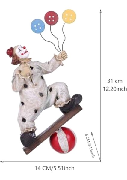 Reklamlar Palyaço Sirk Heykelleri, Palyaço Süsleri Ev Dekor Reçine Heykel, El Yapımı El Sanatları Koleksiyon Sanat Figürleri-C (Yurt Dışından) indirimleri