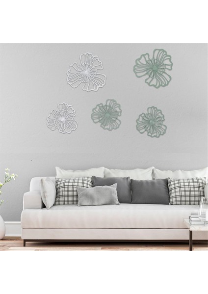 5pcs Metal Duvar Sanatı, Banyo Dekor Duvar Sanatı Altın Banyo Dekor 3D Duvar Dekor Altın Duvar Sanat Çiçek Duvar Dekor (Yurt Dışından) fiyatları