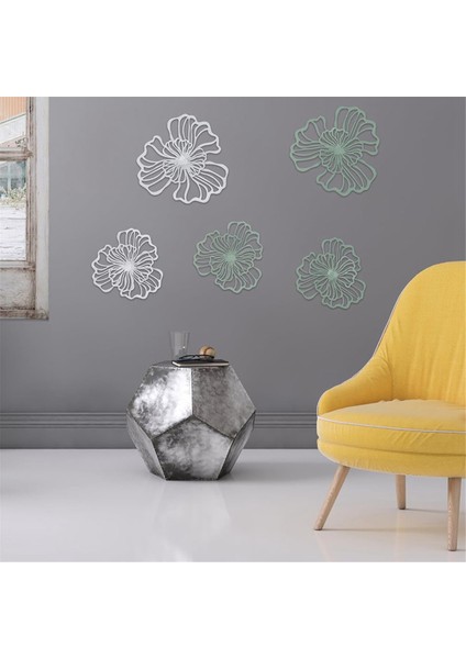 5pcs Metal Duvar Sanatı, Banyo Dekor Duvar Sanatı Altın Banyo Dekor 3D Duvar Dekor Altın Duvar Sanat Çiçek Duvar Dekor (Yurt Dışından) fırsatları