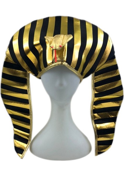Mısır Firavun Kostüm Firavun Şapka Kral Başlığı Altın Kaplama Kobra Kralı Cadılar Bayramı Giyim Temalı Parti Malzemeleri (Yurt Dışından) fırsatları
