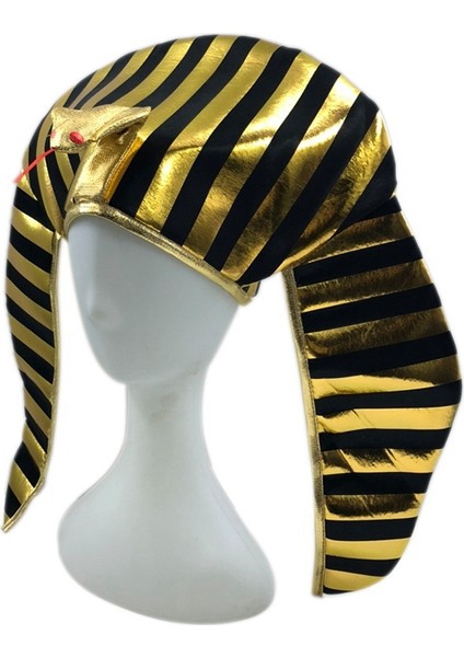 Mısır Firavun Kostüm Firavun Şapka Kral Başlığı Altın Kaplama Kobra Kralı Cadılar Bayramı Giyim Temalı Parti Malzemeleri (Yurt Dışından) indirimleri