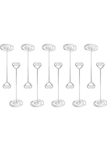 10PCS 8.6 Inç Boyunda Yer Kartı Tutucular Kalp Şekli Masa Numarası Tutucu Standlar Resim Fotoğrafı Not Notu Klip (Yurt Dışından) modelleri