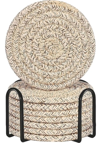 Tutucu Pamuk Dokuma Içecekler Için Içecekler Için Emici Emici Ahşap Masa Masası Yuvarlak Yer Paspasları Için Minimalist Ev Dekor (Yurt Dışından)