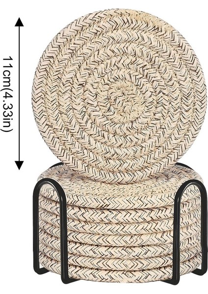 Tutucu Pamuk Dokuma Içecekler Için Içecekler Için Emici Emici Ahşap Masa Masası Yuvarlak Yer Paspasları Için Minimalist Ev Dekor (Yurt Dışından) fırsatları