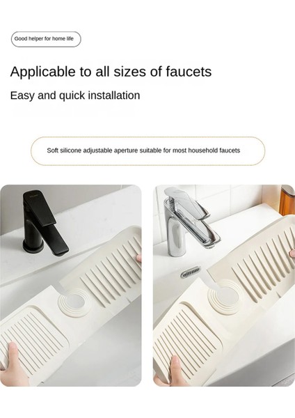 2pcs Silikon Musluk Sıçrama Pedi Banyo Mutfak Paspası Anti-Plaka Tahliye Ped Musluk Alt Su Geçirmez Kalınlaşma (Yurt Dışından) modelleri