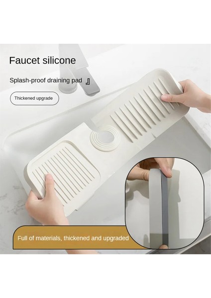 2pcs Silikon Musluk Sıçrama Pedi Banyo Mutfak Paspası Anti-Plaka Tahliye Ped Musluk Alt Su Geçirmez Kalınlaşma (Yurt Dışından) indirimleri