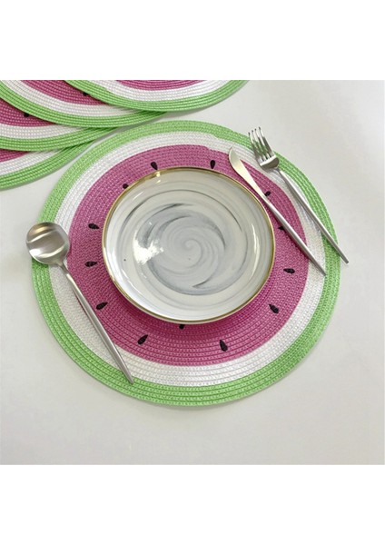 Yuvarlak Placemats Meyve Desen Masa Paspasları Kaymaz Yıkanabilir Mutfak Masa Yemeği Barbekü Şükran Günü (Yurt Dışından) modelleri