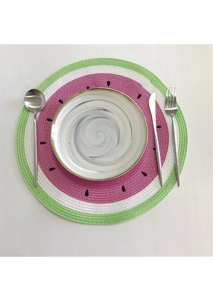 Yuvarlak Placemats Meyve Desen Masa Paspasları Kaymaz Yıkanabilir Mutfak Masa Yemeği Barbekü Şükran Günü (Yurt Dışından) fırsatları