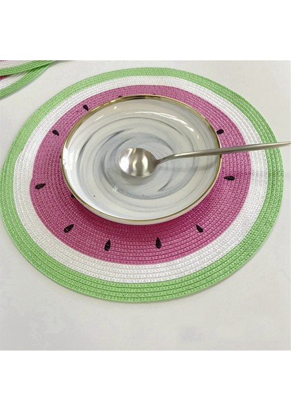 Yuvarlak Placemats Meyve Desen Masa Paspasları Kaymaz Yıkanabilir Mutfak Masa Yemeği Barbekü Şükran Günü (Yurt Dışından) indirimleri