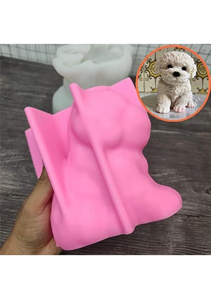 Köpek Kalıbı, 3D Köpek Silikon Mum Kalıp Sevimli Köpek Yavrusu Kalıp El Yapımı Softsoap, Diy Ev Süsleri Süslemeleri (Yurt Dışından) modelleri