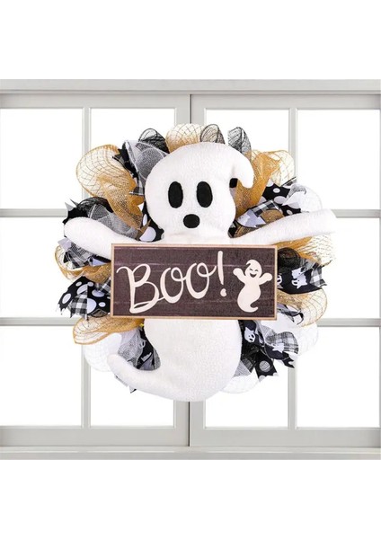 Cadılar Bayramı Çelenkleri Ön Kapı Boo Hayalet Tabela Cadılar Bayramı Kapısı Askı Cadılar Bayramı Dekorasyonları Boo Cadılar Bayramı Çelenk (Yurt Dışından)