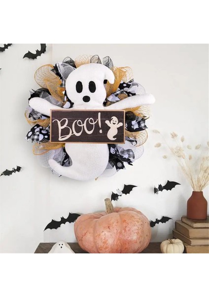 Cadılar Bayramı Çelenkleri Ön Kapı Boo Hayalet Tabela Cadılar Bayramı Kapısı Askı Cadılar Bayramı Dekorasyonları Boo Cadılar Bayramı Çelenk (Yurt Dışından) modelleri