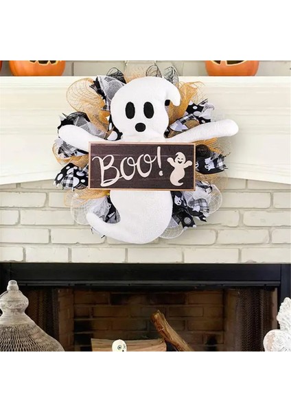 Cadılar Bayramı Çelenkleri Ön Kapı Boo Hayalet Tabela Cadılar Bayramı Kapısı Askı Cadılar Bayramı Dekorasyonları Boo Cadılar Bayramı Çelenk (Yurt Dışından) fırsatları