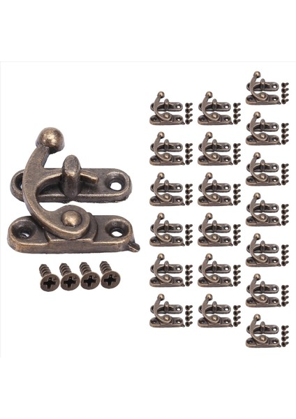 20PCS Bronz Ton Antik Sağ Mandal Hook Hasp Boynuz Kilit Ahşap Müce (Yurt Dışından) fiyatları