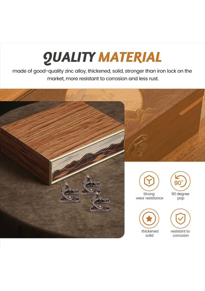 20PCS Bronz Ton Antik Sağ Mandal Hook Hasp Boynuz Kilit Ahşap Müce (Yurt Dışından) fırsatları