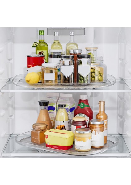 Buzdolabı Için 2 Paket Tembel Susan Pikap Organizatörü, Dolap, Kiler, Mutfak, S Için Dönen Dikdörtgen Tembel Susan (Yurt Dışından) indirimleri
