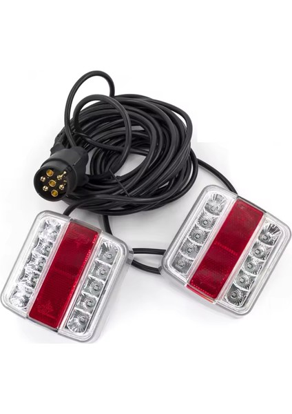 1set 12V 10M Evrensel Arka Çekme Kuyruk Işığı LED Römork Lisans Numarası Reflektör 7 Pin Fren Lambası Dönüş Işık (Yurt Dışından)