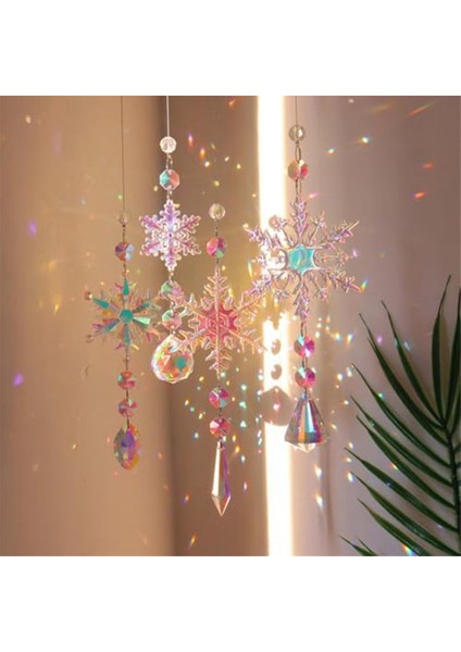 Güneş Yakalayıcılar Kapalı Pencere Kar Taneleri Asılı Kristal Suncatcher Prizma Top Gökkuşağı Suncatcher Kar Tanesi Kolye (Yurt Dışından) modelleri
