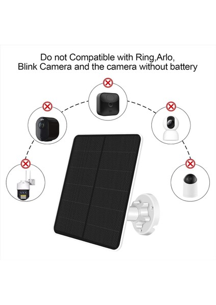 Güvenlik Kamerası Için Güneş Paneli, Micro-Usb ve Usb-C Bağlantı Noktası Olan 5W Güneş Paneli, IP65 Su Geçirmez Güvenlik Kamerası Güneş Paneli (Yurt Dışından) modelleri