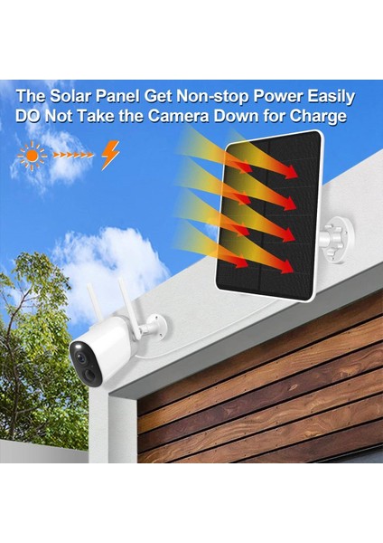 Güvenlik Kamerası Için Güneş Paneli, Micro-Usb ve Usb-C Bağlantı Noktası Olan 5W Güneş Paneli, IP65 Su Geçirmez Güvenlik Kamerası Güneş Paneli (Yurt Dışından) indirimleri