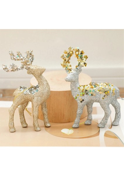 3 Parçalı Gümüş Noel Süsleri Noel Ağacı Süslemeleri Parıltılı Geyik Süsleri Gümüş (Yurt Dışından) fiyatları