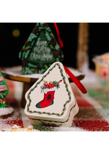 Noel Tinplate Şeker Kutusu, Noel Süslemeleri Için Kirap Polygonal Baskılı Tin Plakası ile Dekorasyon (Yurt Dışından) modelleri