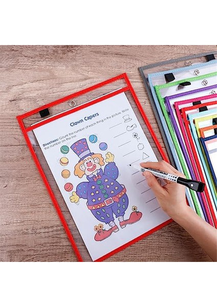 30 Paket Kuru Silme Cep Kapsar Yeniden Kullanılabilir Bilet Sahipleri, Temiz Plastik Sayfa Koruyucular, Okul Için Organizasyon Malzemeleri (Yurt Dışından) indirimleri