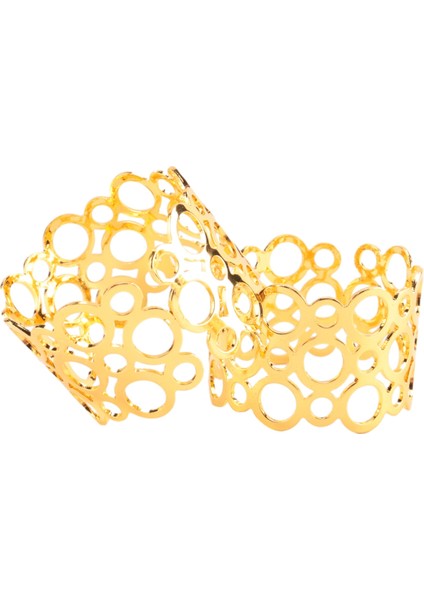 Peçete Yüzüğü, 6 Parçalı Metal Peçete Sahibi, Parti Yemeği Noel Masası Dekorasyonu, Içi Boş Yuvarlak Tasarım Peçete Yüzüğü (Yurt Dışından)