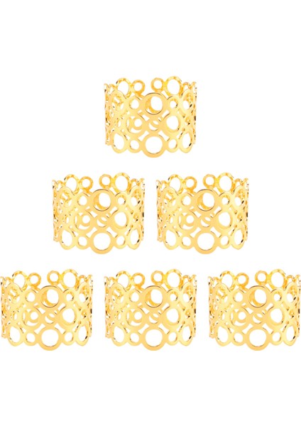 Peçete Yüzüğü, 6 Parçalı Metal Peçete Sahibi, Parti Yemeği Noel Masası Dekorasyonu, Içi Boş Yuvarlak Tasarım Peçete Yüzüğü (Yurt Dışından) modelleri