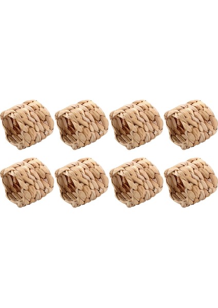 8pcs Ülke Tarzı Su Dokuma Peçete Yüzüğü, El Dokuma Saman Peçete Yüzüğü, Çiftlik Evi Doğal Peçete Tokası (Yurt Dışından) fiyatları